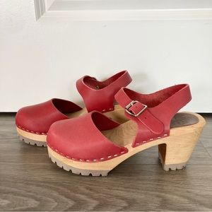 MIA Abba Swedish Clogs in Red